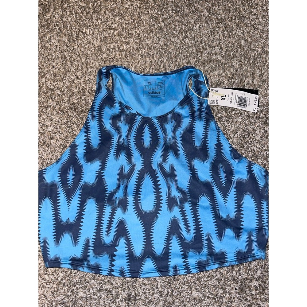 Adidas All Me AOP L Women's Performance Tight Fit Shorts & Short Tank/Bra Set XL - Picture 3 of 11